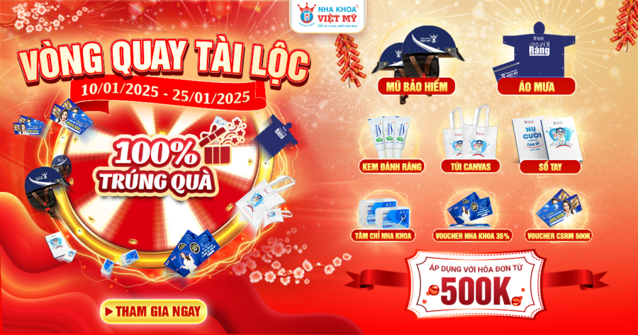 Vòng quay tài lộc Nha khoa Việt Mỹ